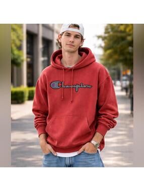 Champion Reverse Weave sweatshirt Hoodie Men M VINTAGE Streetwear Sporty Y2K